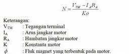 Rumus Kecepatan Putaran Motor